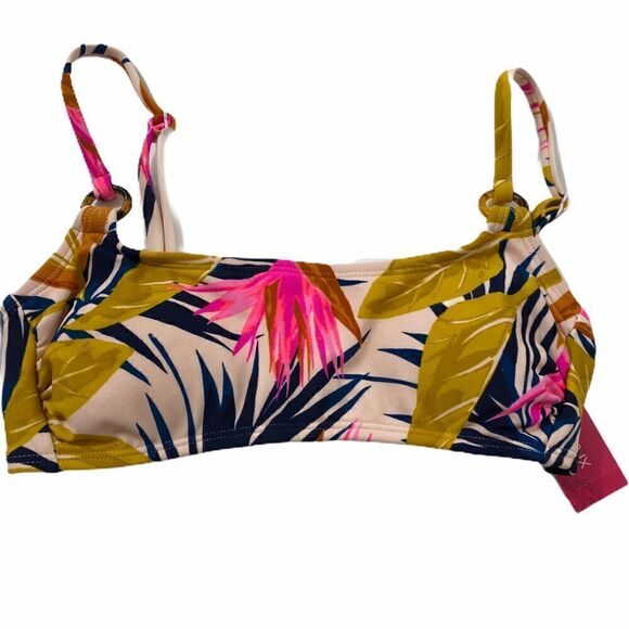 NWT Xhilaration Palm Print Bralette Bikini Top - Picture 3 of 10